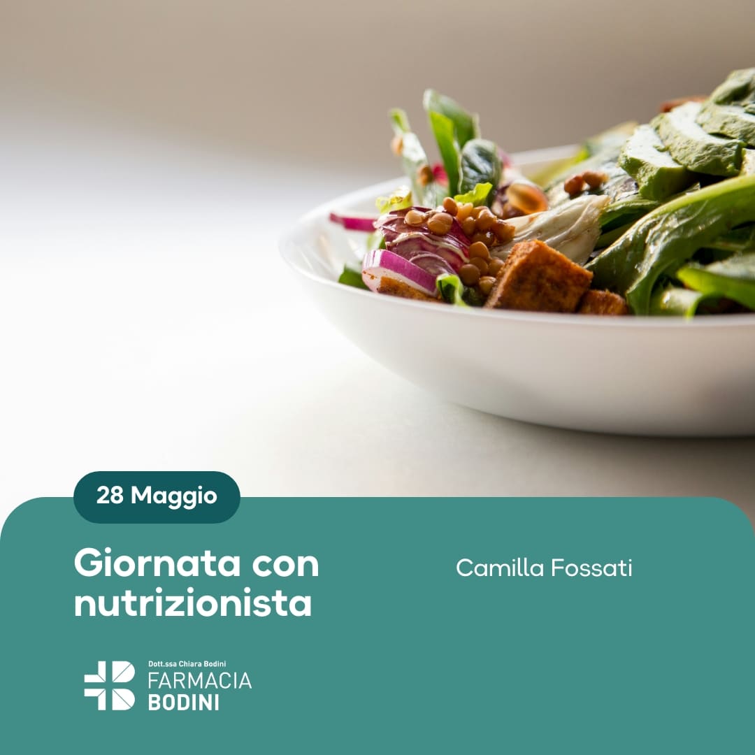 Giornata con la nutrizionista 26 maggio